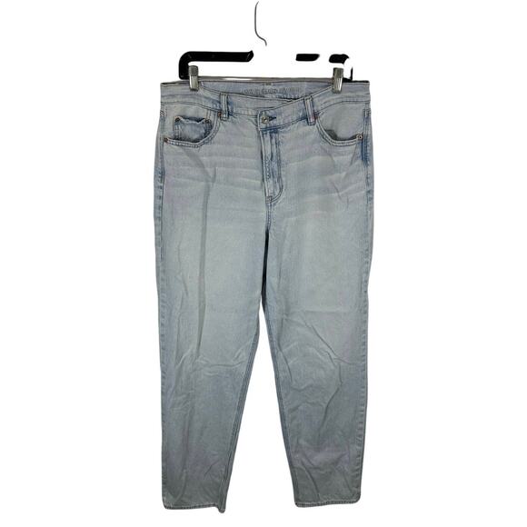 American Eagle Highest Rise Baggy Straight Jeans Size 16 X-Long Light Wash - Picture 1 of 14
